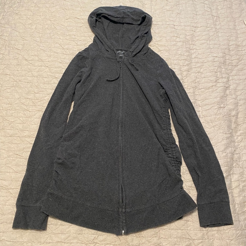 Motherhood Maternity Gray Zip Up Hoodie